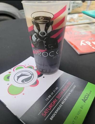 Event attendees toasting with eco-friendly printed cups
