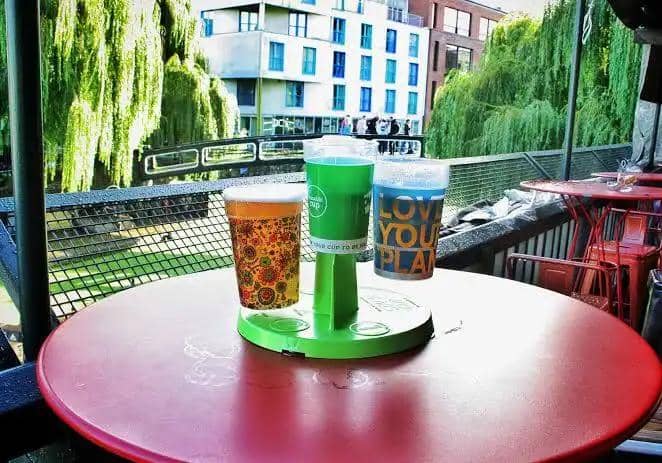 Recycling bin for eco cups