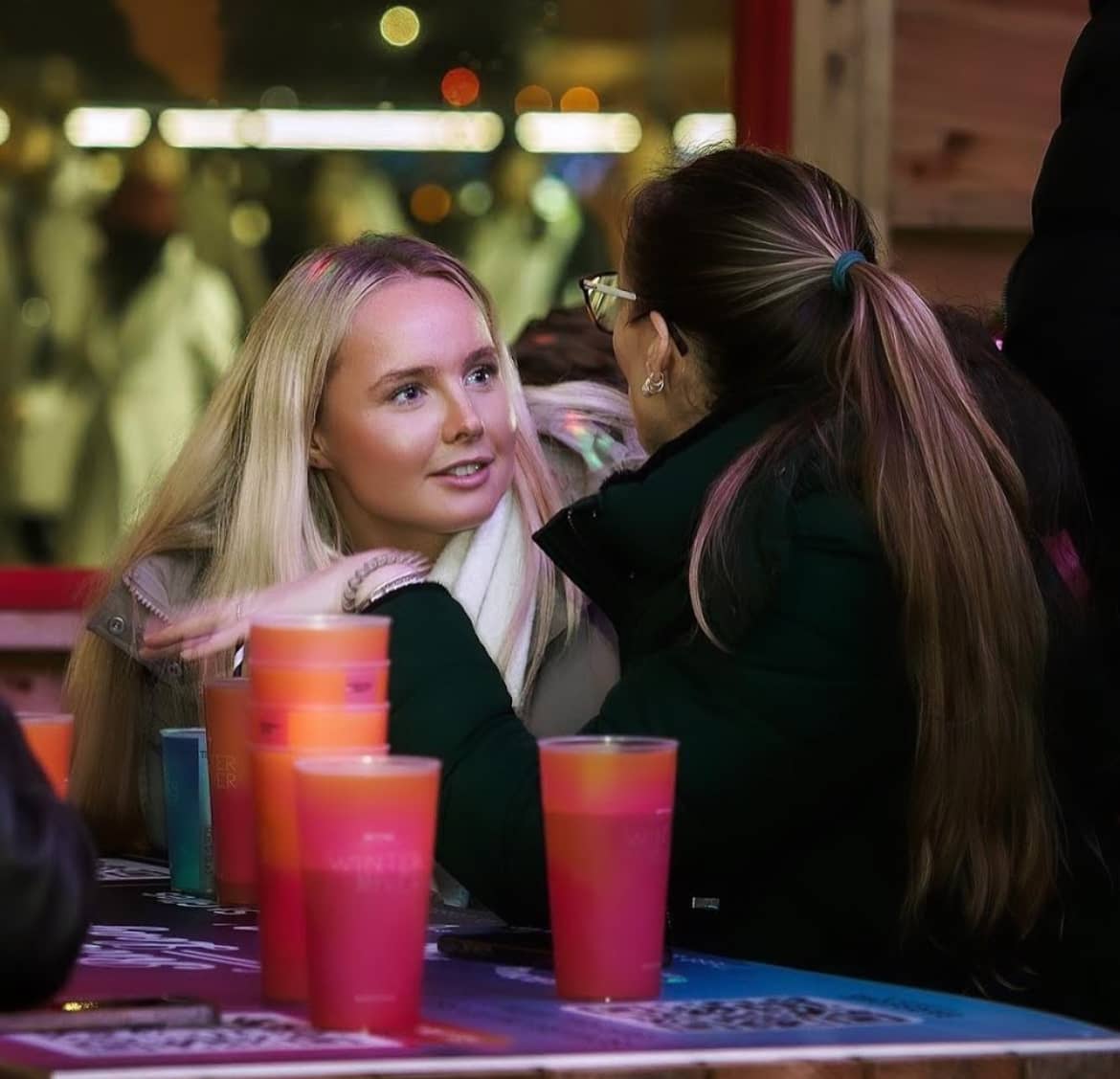 Stack of promotional branded cups